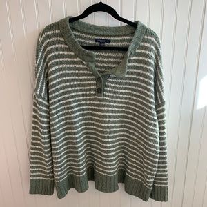 oversized button sweater